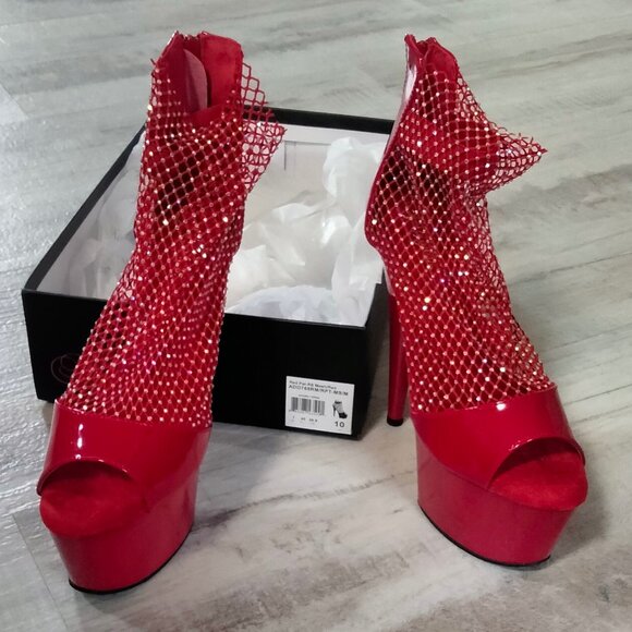 Red Adore-765 RM Platform Stilettos - Picture 1 of 6